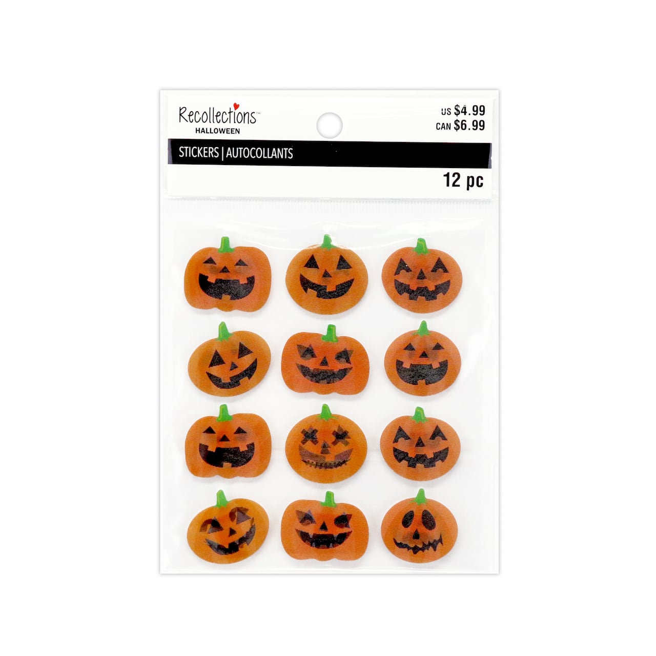Halloween Orange Jack-o'-Lantern Lenticular Stickers by Recollections™